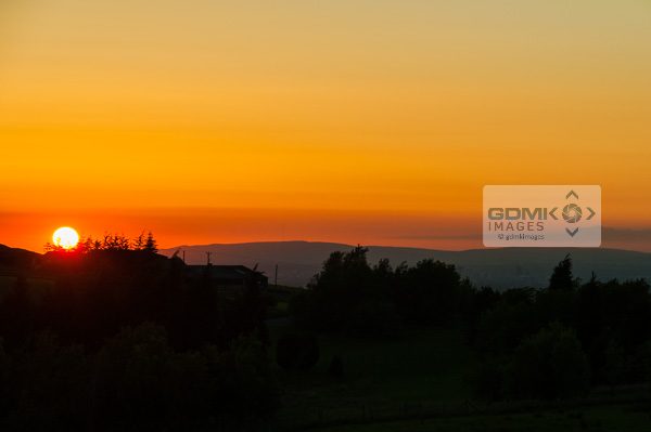Peak District Sunset Sun setting over the Peak District