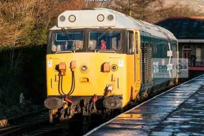 50015 Valiant at Rawtenstall railway station during the East Lancs Railway English Electric theme day on 11th January 2014.