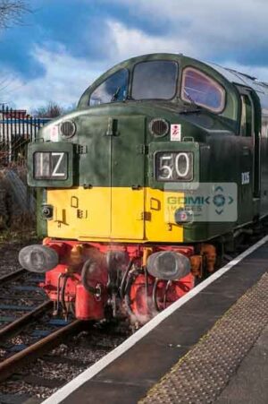 English Electric Class 40 diesel loco D335 standing in the platform at Heywood station on the East Lancs Railway.