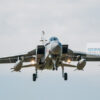 RAF 41 Squadron Tornado RAF 41 Squadron Tornado aeroplane approaching head on with landing gear down