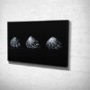 3 Black and White Seashell Canvas Print 3 Black and White Seashell Canvas Print