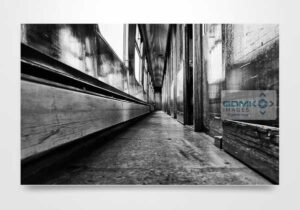 Black and White 1960s Railway Carriage Wall Art Picture