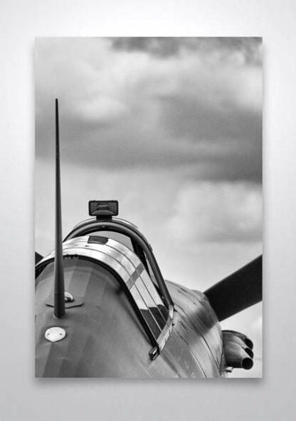 Black and White Hurricane Rear View Wall Art Picture