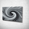 Black and White Vortex Digital Art Canvas Print