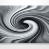 Black and White Vortex Digital Art Wall Art Print
