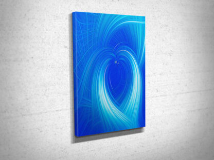 Blue Heart Digital Art Canvas Print