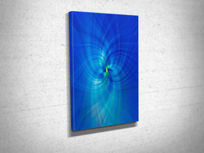 Blue into Green Digital Art Canvas Print