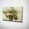 Jeep and C47 Dakota Digital Art Print Canvas Jeep and C47 Dakota Digital Art Print Canvas
