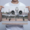 Man Holding 2 USAF A10 Tankbuster Aircraft Wall Art Print Man Holding 2 USAF A10 Tankbuster Aircraft Wall Art Print
