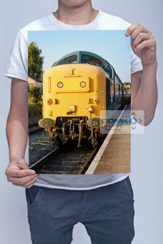 Man Holding Class 55 55019 Front View Wall Art Print