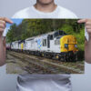 Man Holding Double Headed Railfreight Class 37s Wall Art Print Man Holding Double Headed Railfreight Class 37s Wall Art Print
