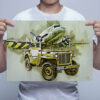 Man Holding Jeep and C47 Dakota Digital Art Print Man Holding Jeep and C47 Dakota Digital Art Print