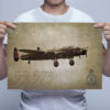 Man Holding Lancaster Bomber Command Tribute Wall Art Picture Man Holding Lancaster Bomber Command Tribute Wall Art Picture