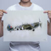 Man Holding Spitfire Mk IX MK356 Digital Art Wall Print
