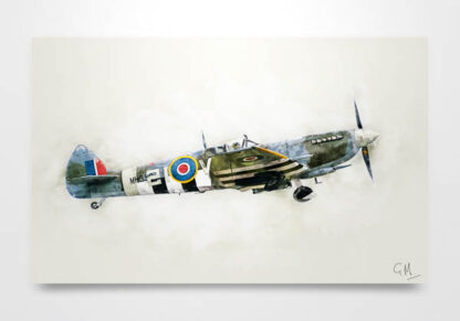 Spitfire Mk IX MK356 Digital Art Wall Print