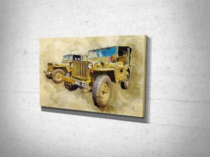 2 Hodgkiss Jeeps Digital Art Picture Art Canvas Print