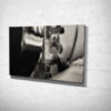 Abstract Black and White Steam Train Mechanism Canvas Print