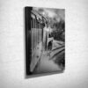 Behind Bulleid 34053 in Black and White Canvas Print Behind Bulleid 34053 in Black and White Canvas Print
