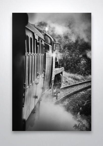 Behind Bulleid 34053 in Black and White Wall Art Print