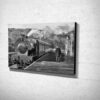 Black and White Steam Train at Darley Dale Station Canvas Print Black and White Steam Train at Darley Dale Station Canvas Print