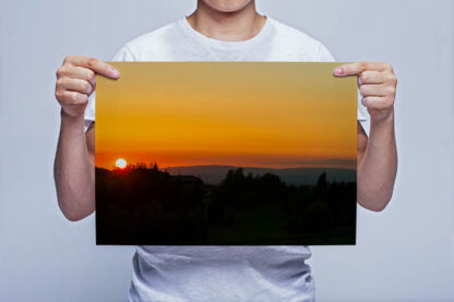 Man Holding Peak District Sunset Wall Art Print