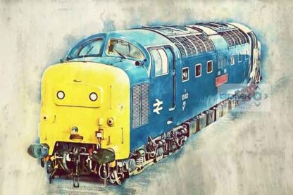 Class 55 Deltic 55002 The Kings Own Yorkshire Light Infantry digital art picture