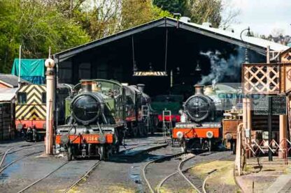 GWR steam locos on shed at Bridgnorth depot