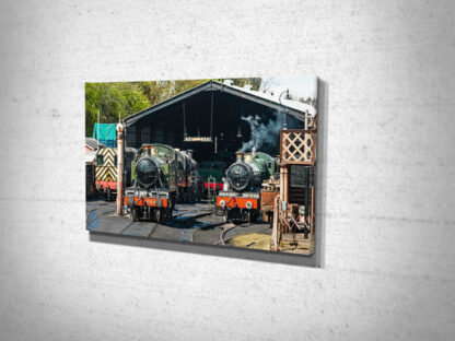 GWR Steam Locos on Shed Canvas Print