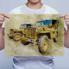 Man Holding 2 Hodgkiss Jeeps Digital Art Picture Art Print