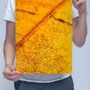 Man Holding Abstract Closeup of Veins on a Brown Leaf Wall Art Print