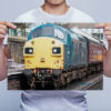Man Holding Class 37 37109 at Bury Wall Art Print Man Holding Class 37 37109 at Bury Wall Art Print