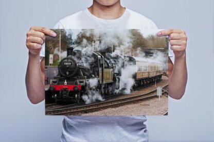 Man Holding Double Headed Steam Wall Art Print