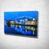 Man Holding Evening Light Over Brayford Pool in Lincoln Canvas Print