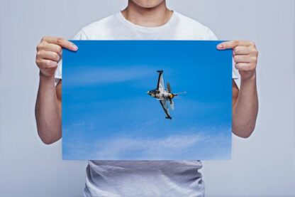 Man Holding RNLAF F16 Performance Takeoff Wall Art Print