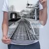 Man Holding Steam train leaving Darley Dale Wall Art Print Man Holding Steam train leaving Darley Dale Wall Art Print