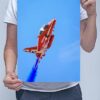 Man Holding Up Close to A Red Arrow Wall Art Print Man Holding Up Close to A Red Arrow Wall Art Print
