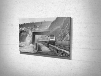 HST On Stormy Dawlish Sea Wall Canvas Print