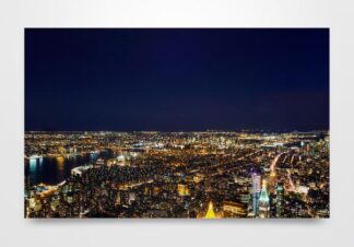 City lights of New York at night Wall Art Print