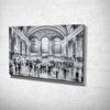 New York Grand Central Station in Black and White Canvas Print New York Grand Central Station in Black and White Canvas Print