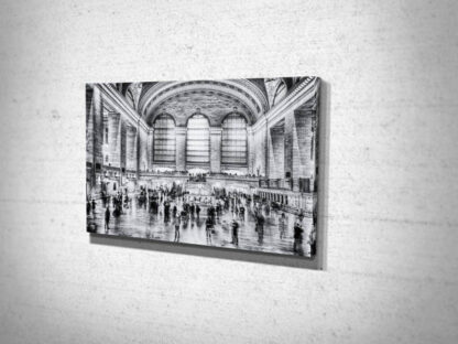 New York Grand Central Station in Black and White Canvas Print