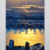 Sunset over the Hudson River Portrait Wall Art Print