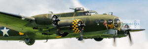 Panoramic picture of B-17 Flying Fortress Sally B
