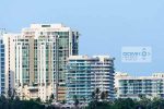 High rise buildings seen from the port at San Juan in Puerto Rico