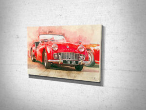 Triumph TR3a Digital Art Painting Canvas Print Triumph TR3a Digital Art Painting Canvas Print