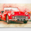 Triumph TR3a Digital Art Painting Wall Art Print Triumph TR3a Digital Art Painting Wall Art Print
