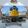Man Holding 26007 in Wansford Yard Wall Art Print Man Holding 26007 in Wansford Yard Wall Art Print