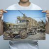 Man Holding GMC WW2 Truck Wall Art Print Man Holding GMC WW2 Truck Wall Art Print