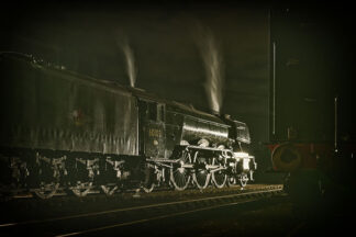 60103 Flying Scotsman gently steaming away at night