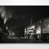Black and White 60103 Flying Scotsman and 60163 Tornado at Night Wall Art Print Black and White 60103 Flying Scotsman and 60163 Tornado at Night Wall Art Print