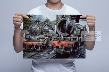 Man Holding 61264 and 80136 Wall Art Print